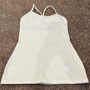 Lululemon White Racerback Tank w/ built-in bra